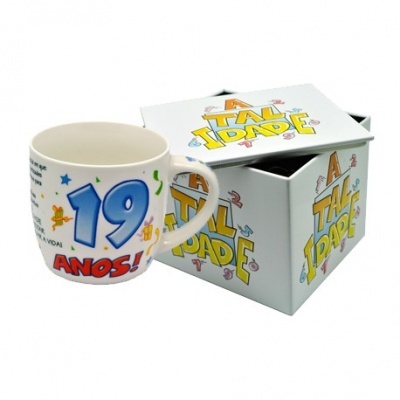 Caneca branca idade 19