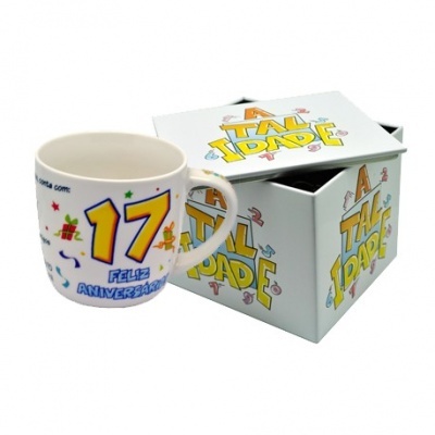 Caneca branca idade 17