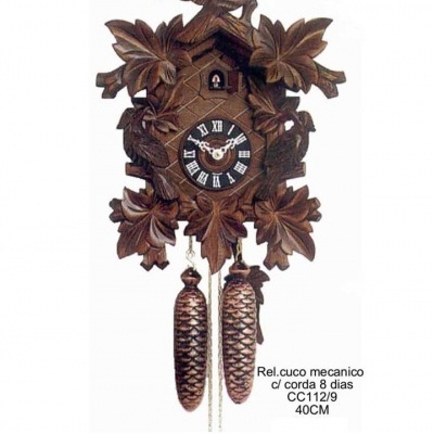 Relógio Mecânico Cuco c/ corda 8 dias Tecnologia Alemã
