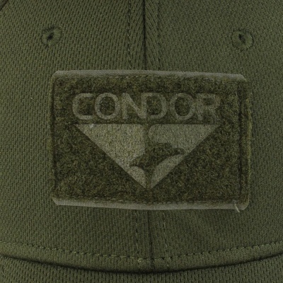 Boné verde militar com etiqueta em velcro 'CONDOR' e símbolo de águia