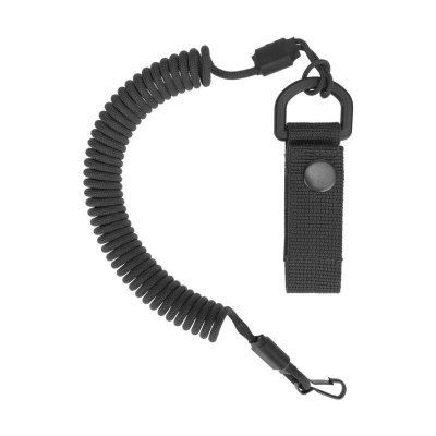 Spiral lanyard with a belt attachment