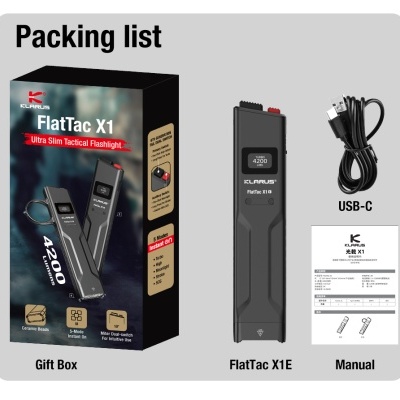 Ultra Slim Tactical Flashlight FlatTac X1 Ultra Slim Tactical Flashlight FlatTac X1