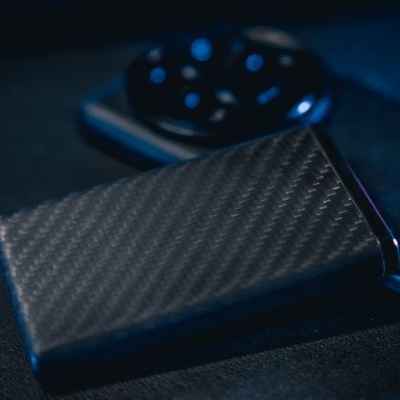 Powerbank K5 à prova d'água em fibra de carbono