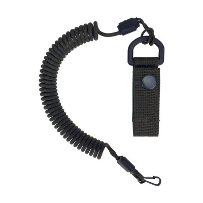 Spiral lanyard with a belt attachment