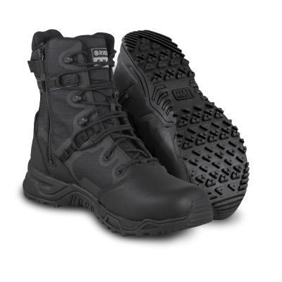 Alpha Fury 8" Polishable Toe Side-Zip - Black