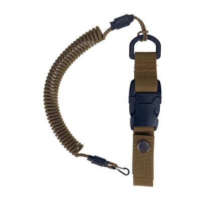 Quick release spiral lanyard