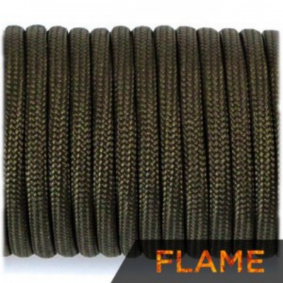 Flame cord, army green #010-F