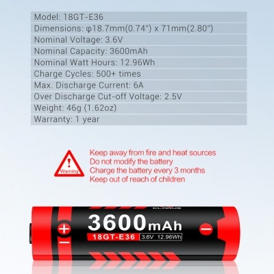 Battery 3600 mAh