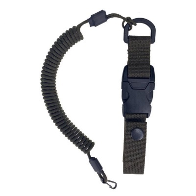 Quick release spiral lanyard