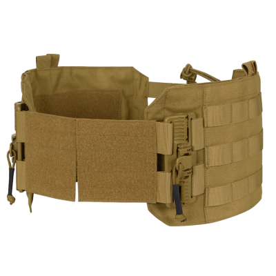 Cinturão tático bege com fivelas e velcro