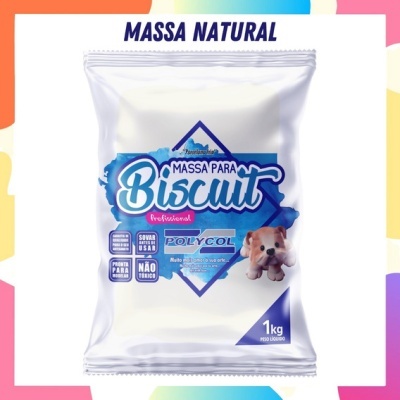 Massa Biscuit Polycol Natural 1Kg