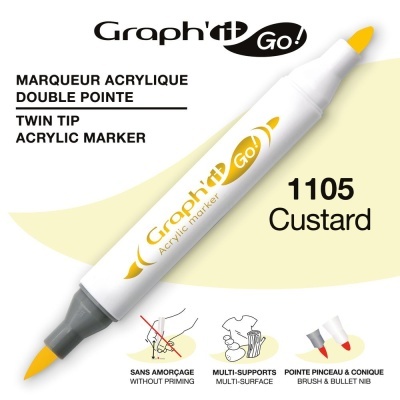 Marcador Acrílico Ponta Dupla GRAPH'IT GO