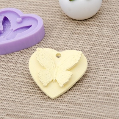 Molde Silicone Coração Borboleta