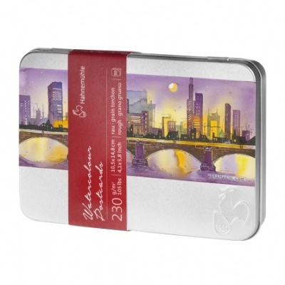 Cx. Metal 30 Postais Aguarela Hahnemühle