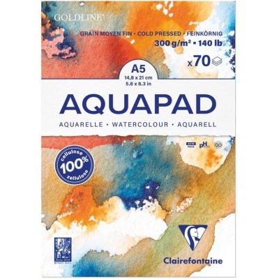 Bloco Papel Aguarela Aquapad Goldline