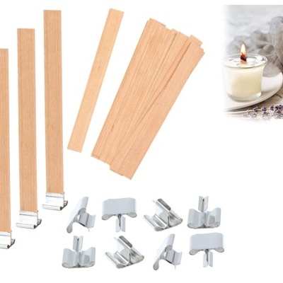 10 Pavios Madeira + Base Metalica