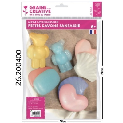 Molde Creative p/ Sabão 4 FORMAS 60mm