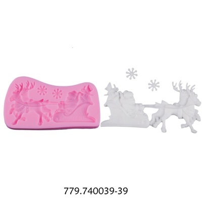 Molde Silicone Treno Pai Natal-Stafil