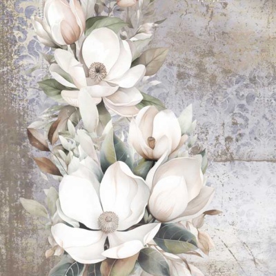 Papel Arroz 54x33cm MAGNOLIAS