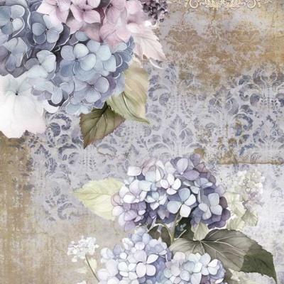 Papel Arroz 54x33cm HYDRANGEAS