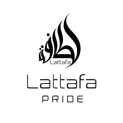 Logótipo Lattafa PRIDE em preto sobre fundo branco
