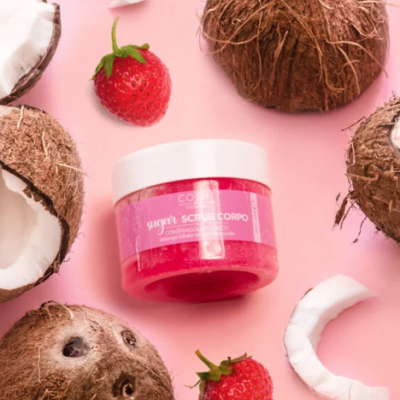 Esfoliante com Luva - Morango e Coco