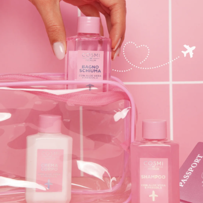 Kit de Banho p/ Viagem Morango e Aloe Vera