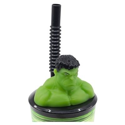 Copo 3D Hulk com palhinha