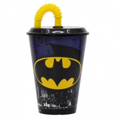 Copo Batman com Palhinha de 430 mL