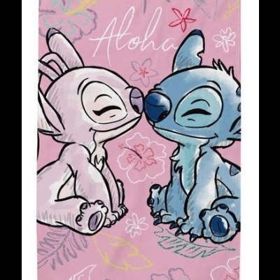 Toalha de Praia Stitch e Angel