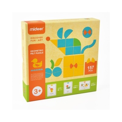 Quebra-Cabeça Geométrico de Feltro