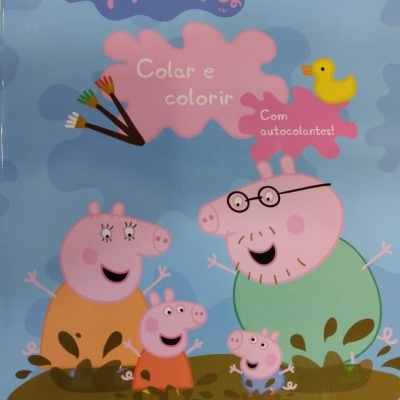 Livro para pintar com stick - Porquinha Peppa