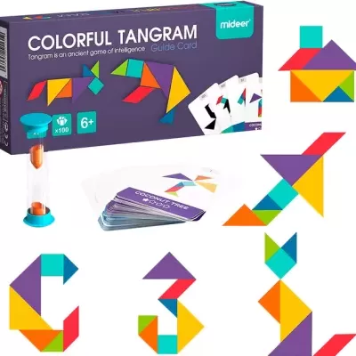 Tangram de Madeira Colorido