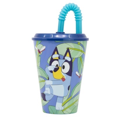 Copo Bluey com Palhinha de 430 mL