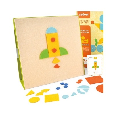 Quebra-Cabeça Geométrico de Feltro