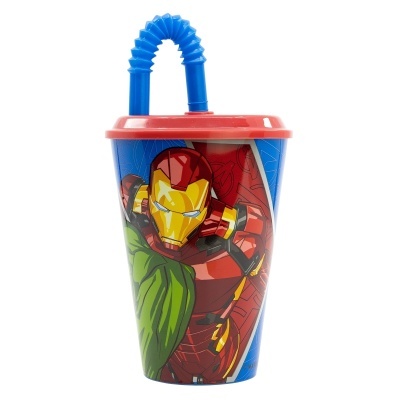 Copo Avengers com Palhinha de 430 mL
