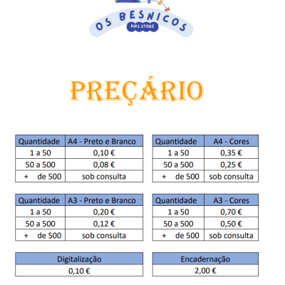 Serviço de Impressão, Cópia e Encadernação