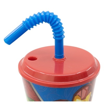 Copo Avengers com Palhinha de 430 mL