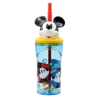 Copo 3D Mickey com palhinha