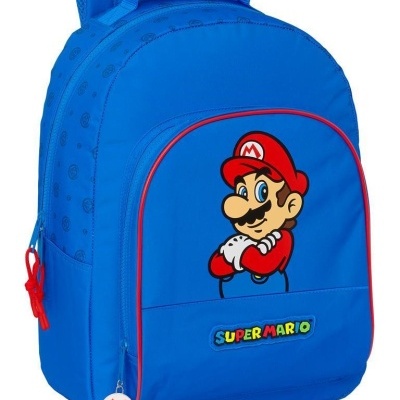 Mochila Escolar Super Mário de 42 cm