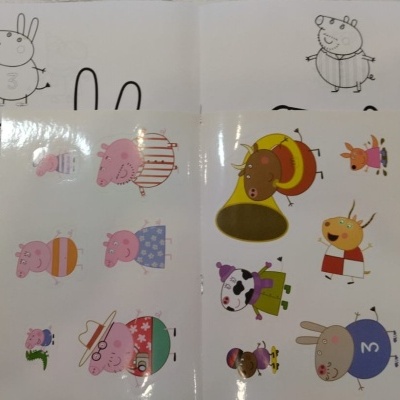 Livro para pintar com stick - Porquinha Peppa
