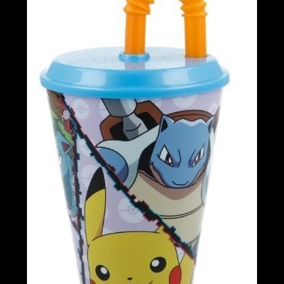 Copo Pokémon com Palhinha de 430 mL
