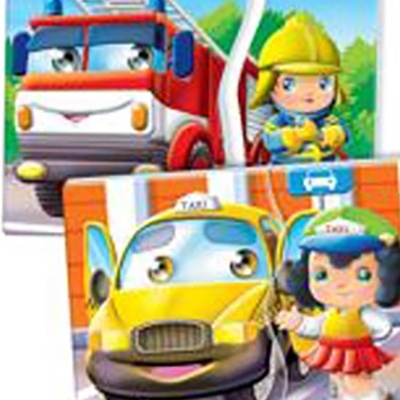 Puzzle 6x2 peças Veículos e Profissões