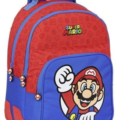 Mochila Escolar Super Mário de 42 cm