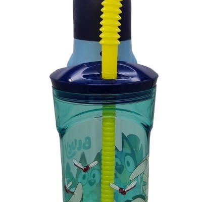 Copo 3D Bluey com palhinha