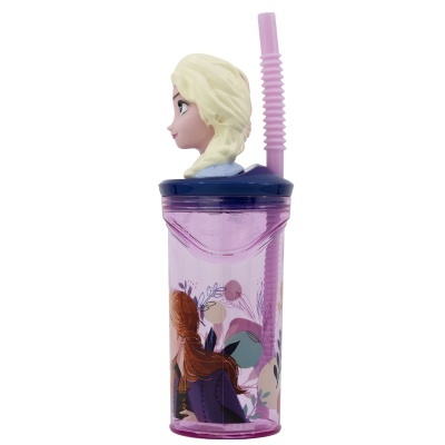 Copo 3D Frozen com palhinha