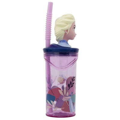 Copo 3D Frozen com palhinha