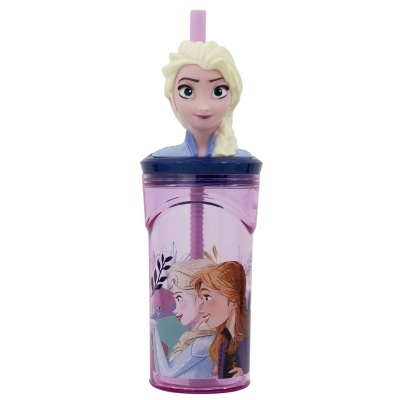 Copo 3D Frozen com palhinha