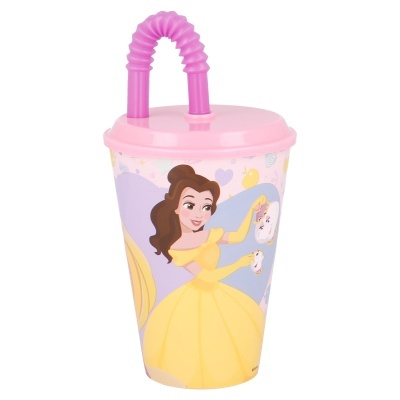 Copo Princesas com Palhinha de 430 mL