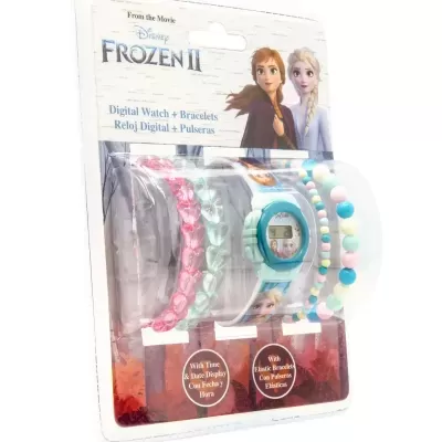 Relógio Digital Frozen com 4 pulseiras